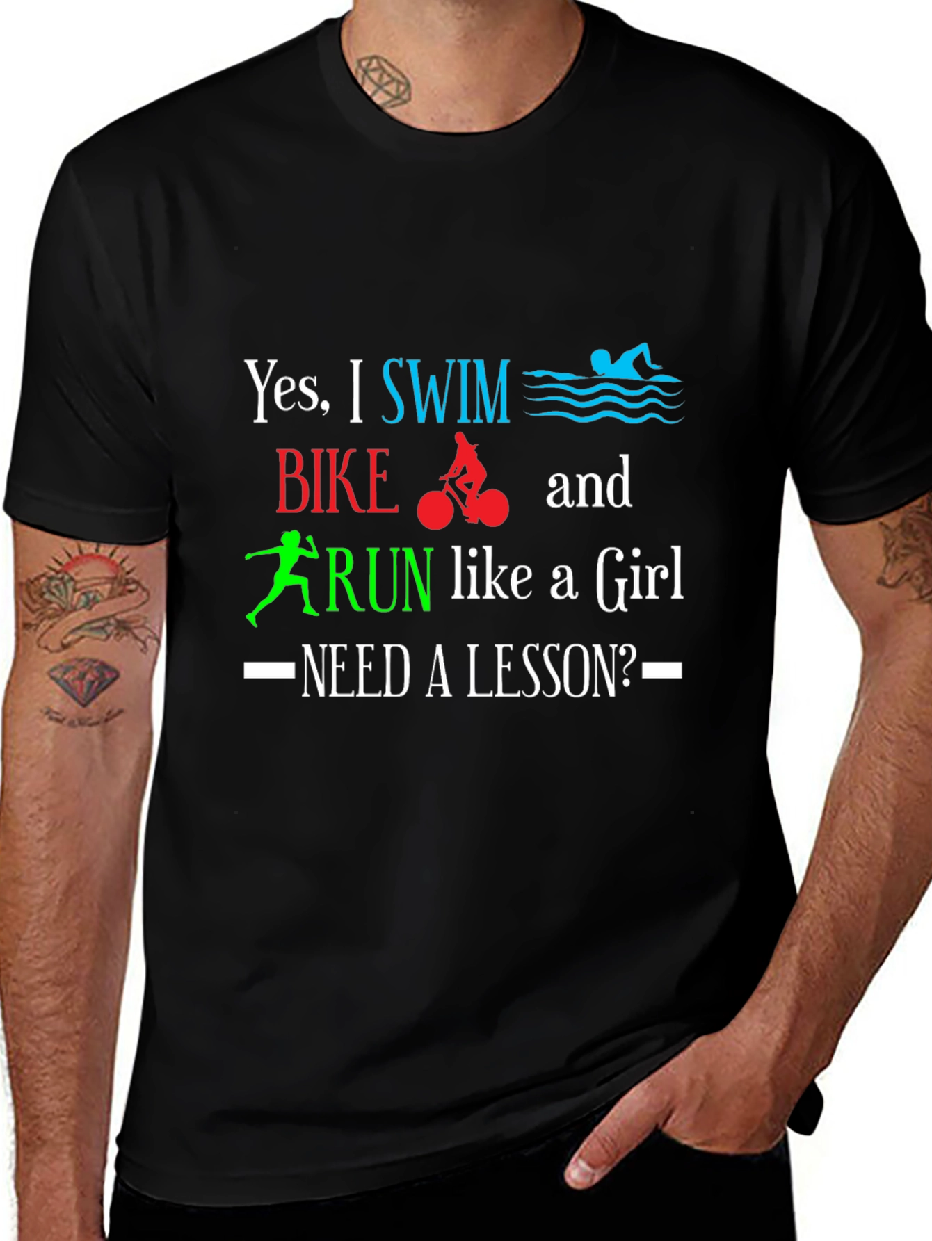 Swim Bike Run Like a Girl T-Shirt