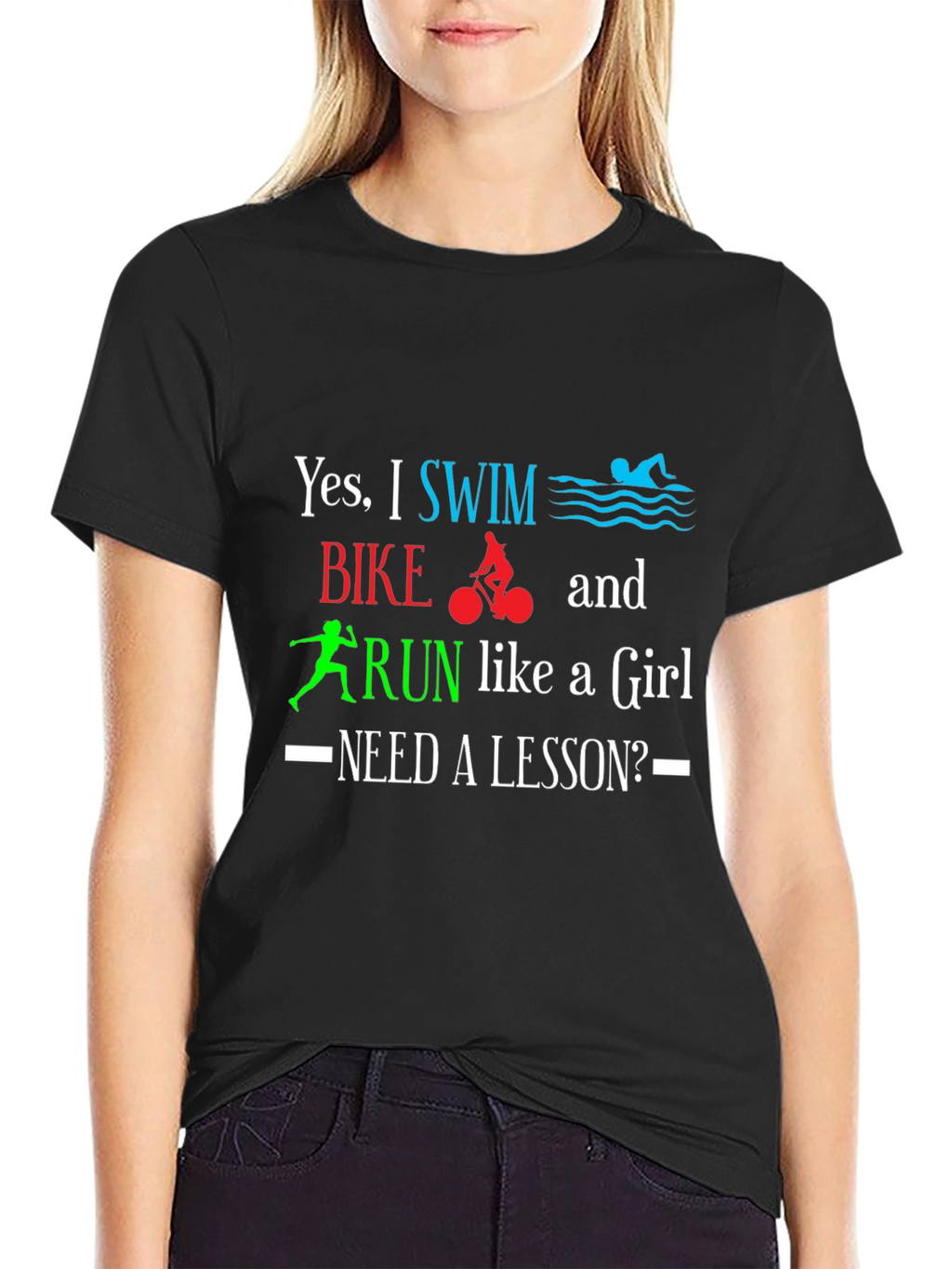 Swim Bike Run Like a Girl T-Shirt