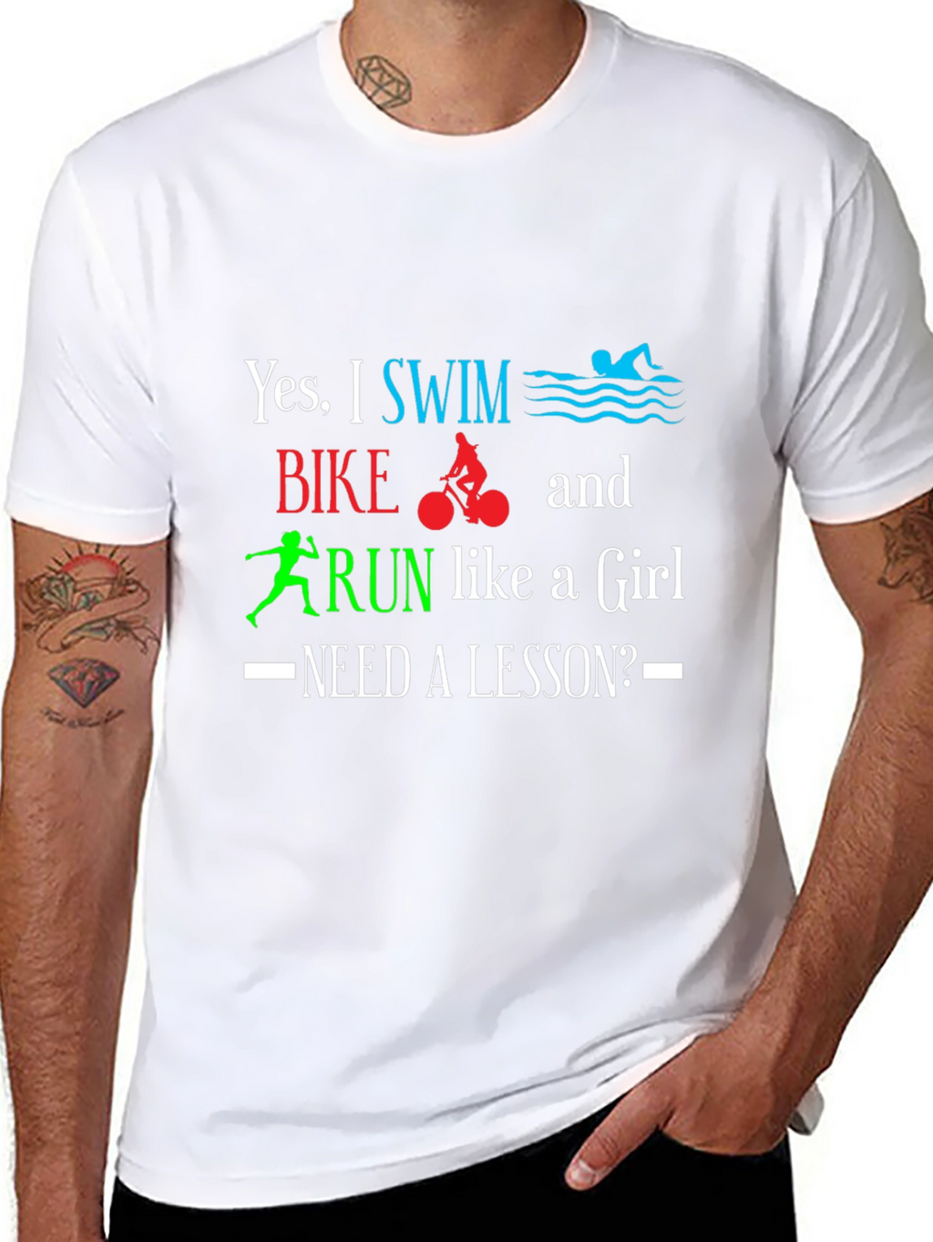 Swim Bike Run Like a Girl T-Shirt