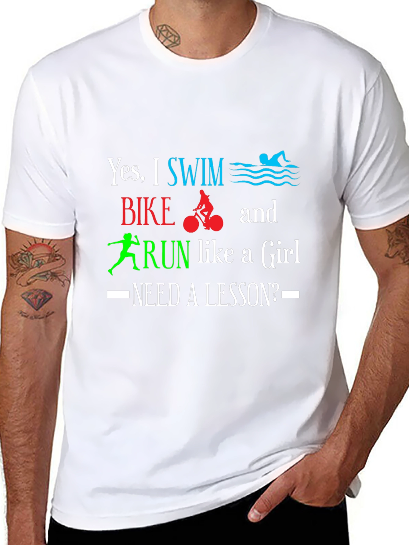Swim Bike Run Like a Girl T-Shirt