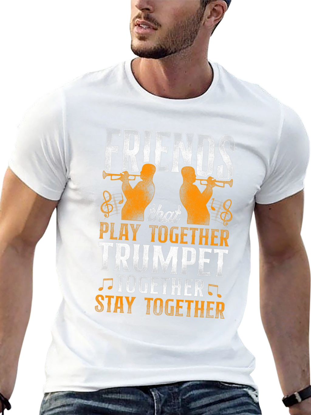Friends Trumpet Player Graphic Tee