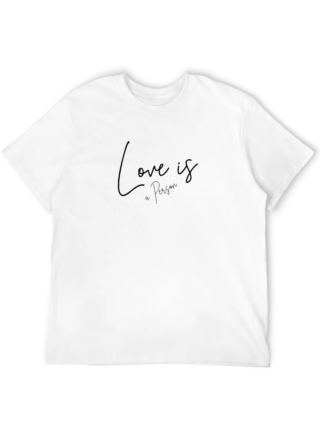 Love Is A Person Black Graphic T-Shirt