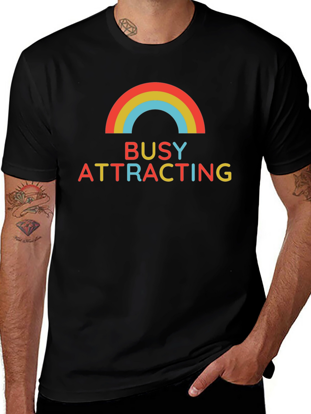 Busy Attracting Rainbow T-Shirt
