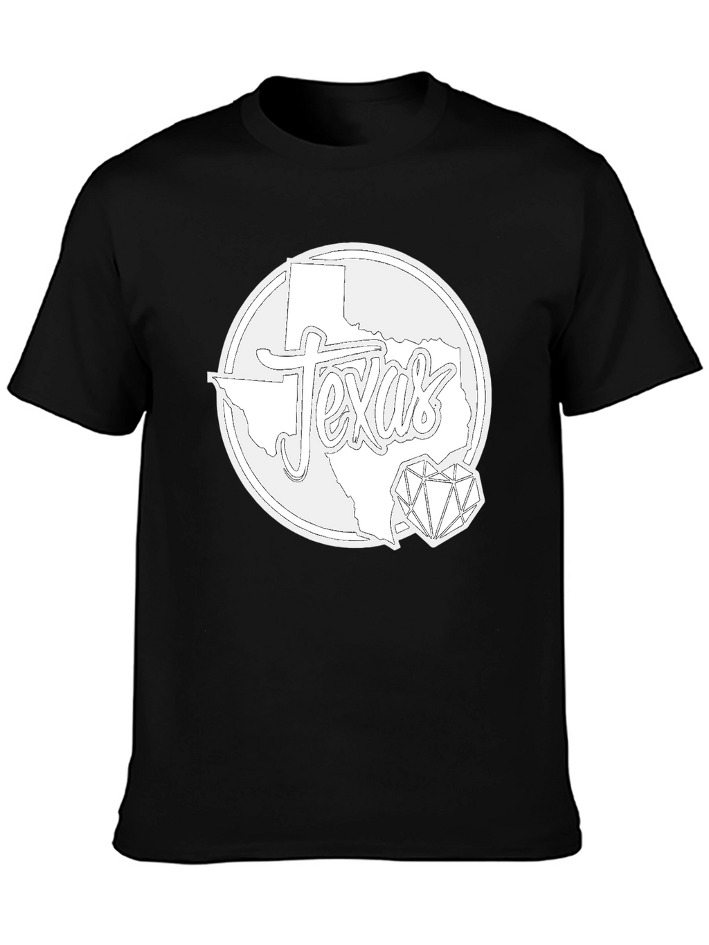 Texas State Pride Graphic Tee - Black Cotton T-Shirt