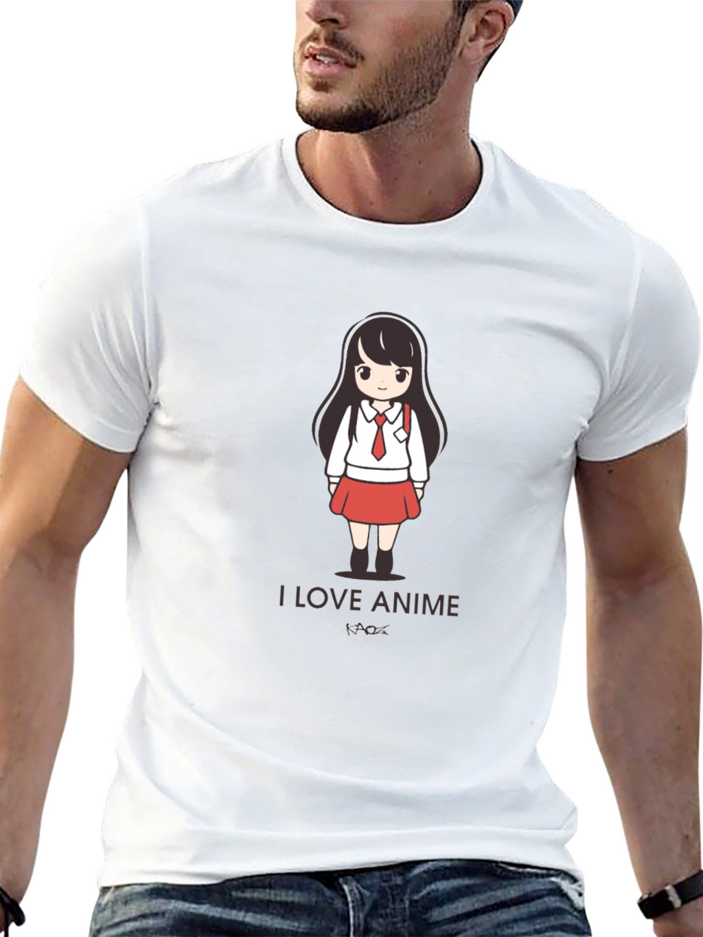 I Love Anime Black T-Shirt
