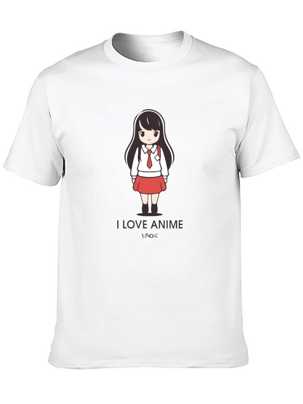 I Love Anime Black T-Shirt