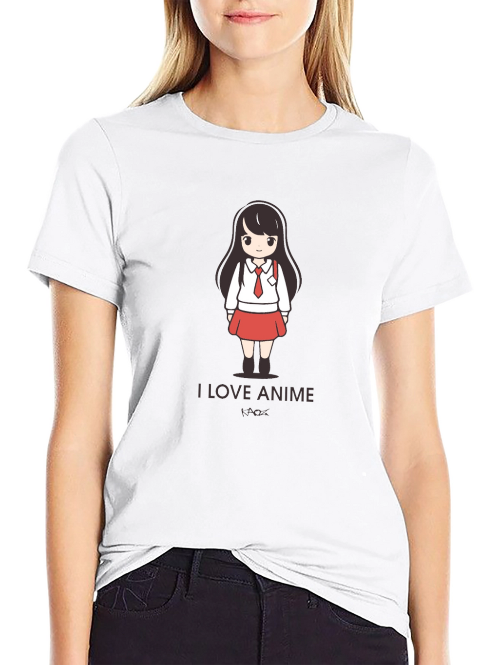 I Love Anime Black T-Shirt