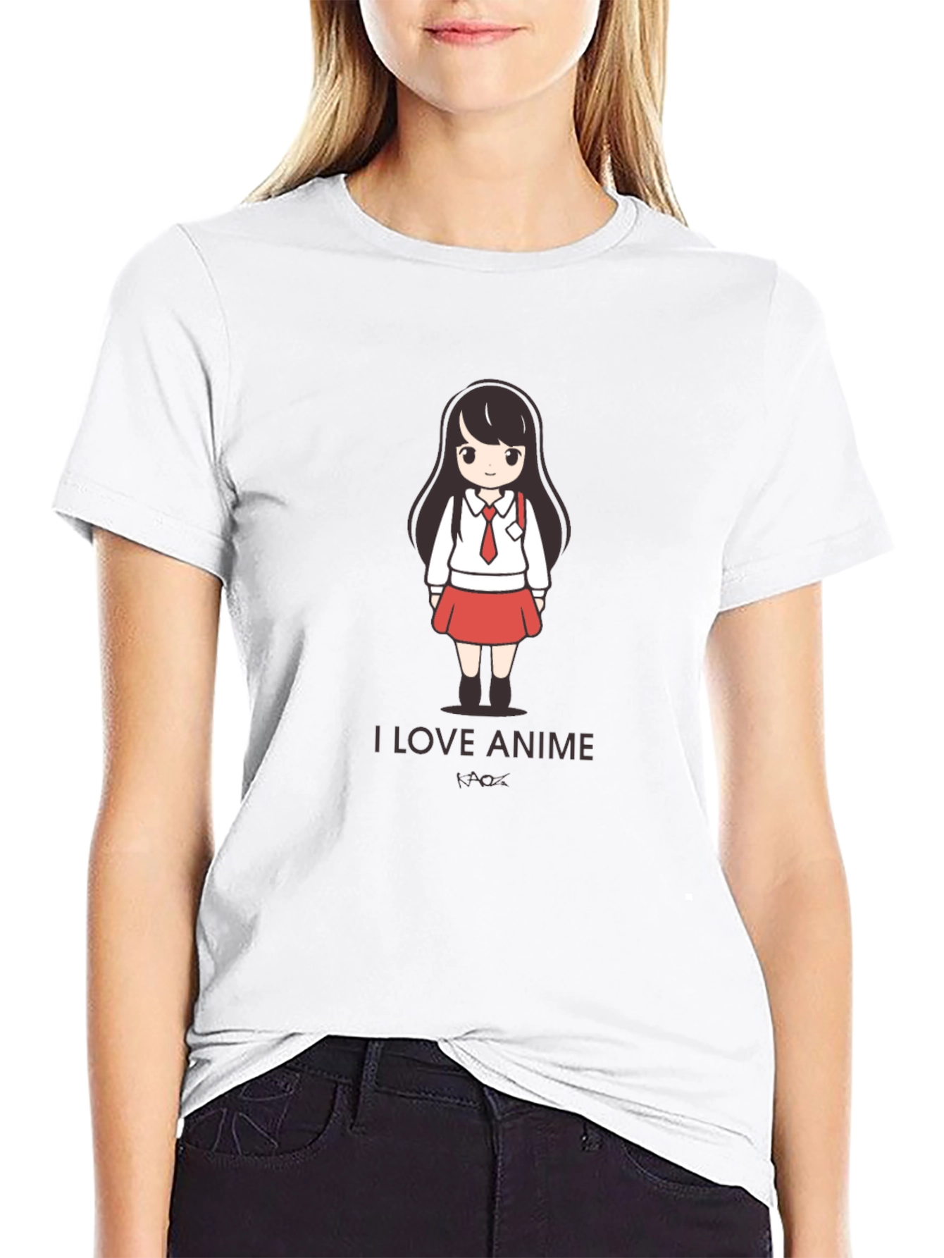 I Love Anime Black T-Shirt