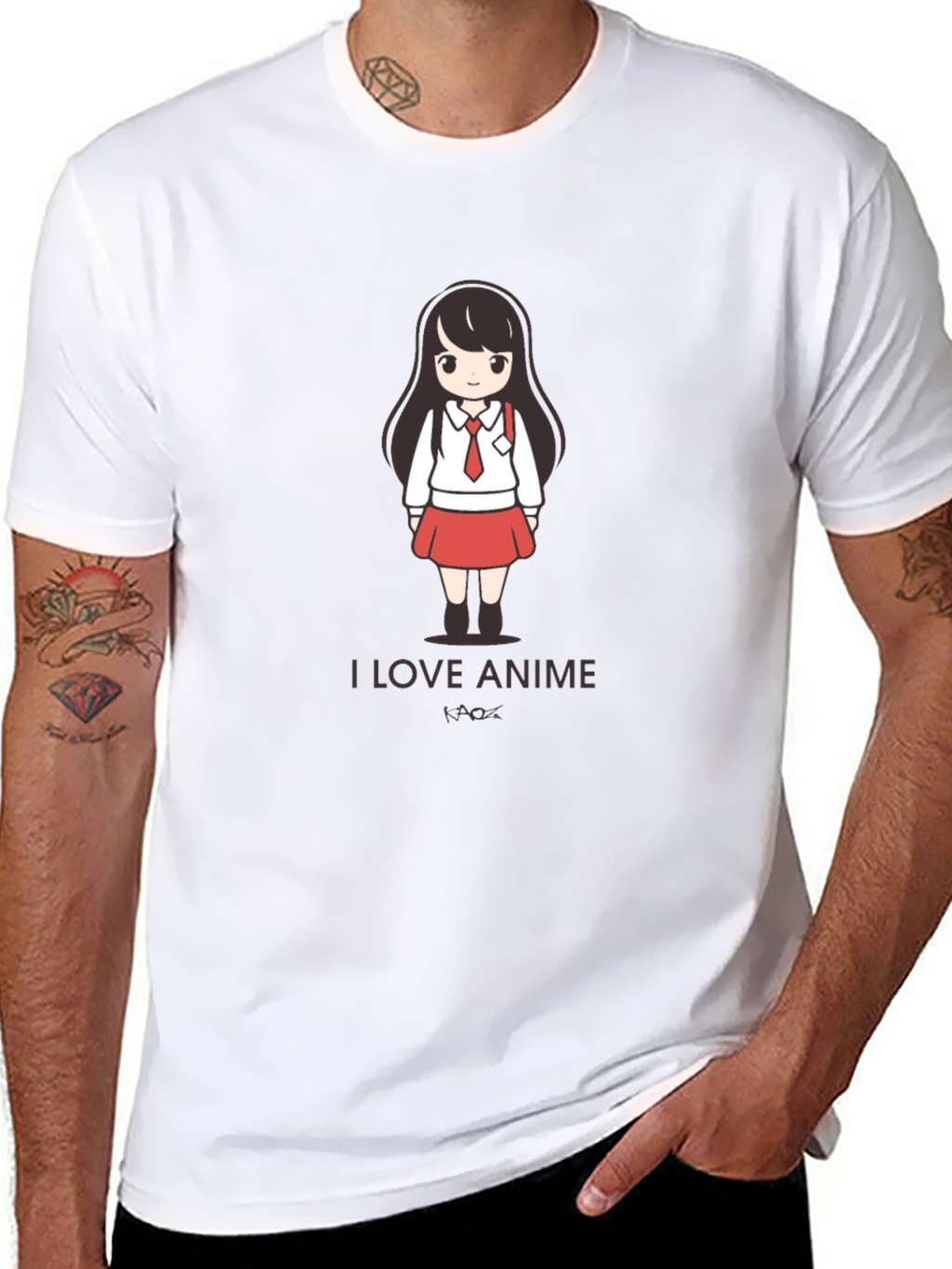 I Love Anime Black T-Shirt