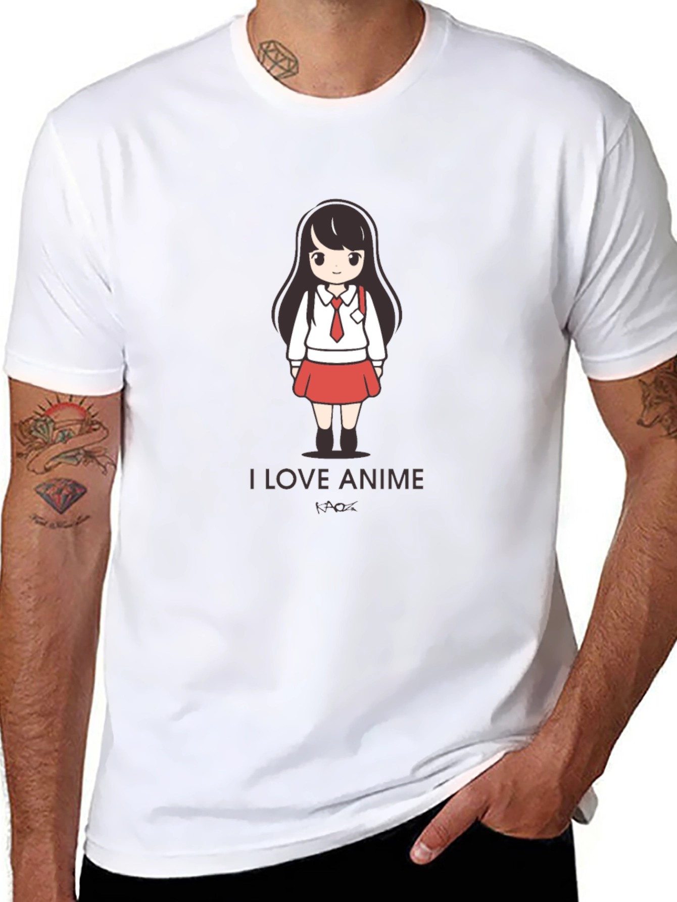 I Love Anime Black T-Shirt
