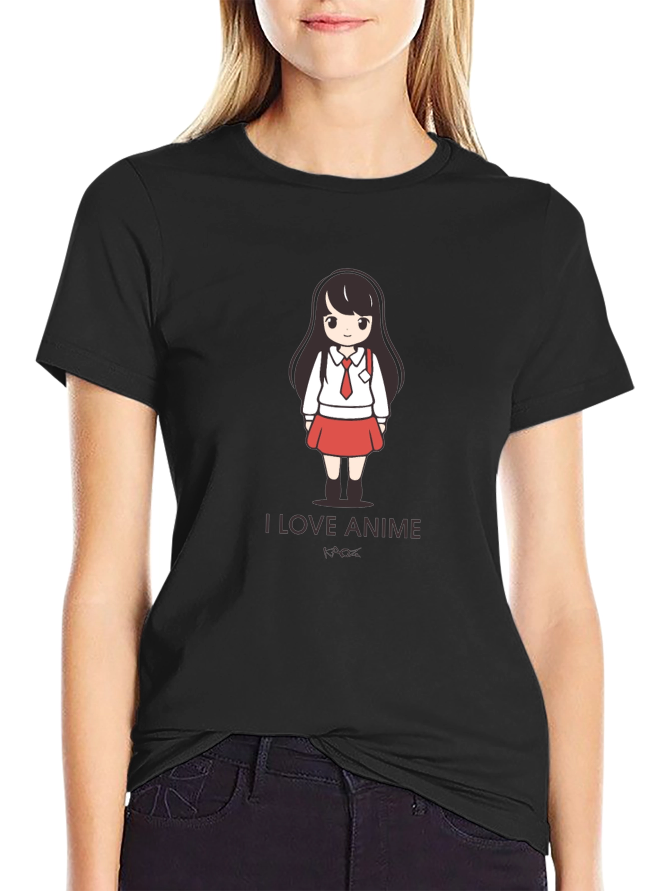 I Love Anime Black T-Shirt