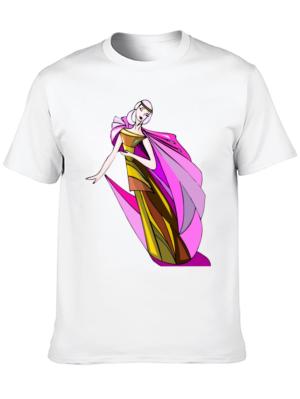 Elegant Woman Graphic Tee - Stylish Black T-Shirt