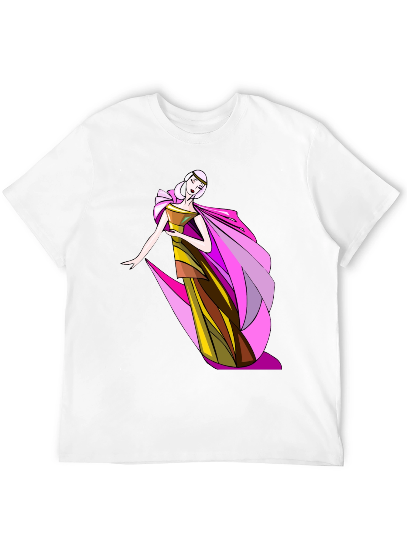 Elegant Woman Graphic Tee - Stylish Black T-Shirt
