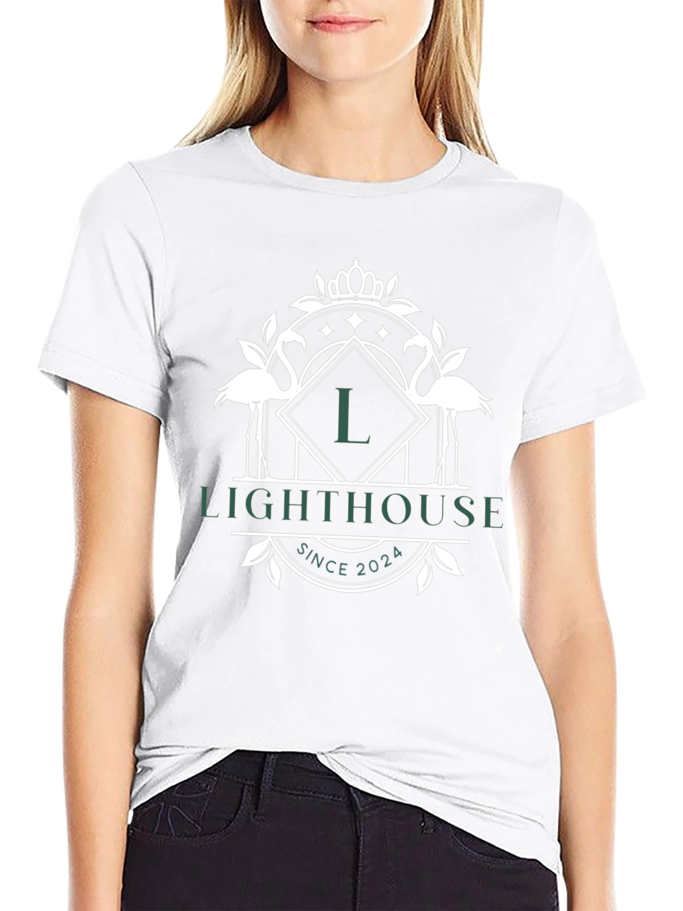 Flamingo Lighthouse Graphic Tee - Unisex
