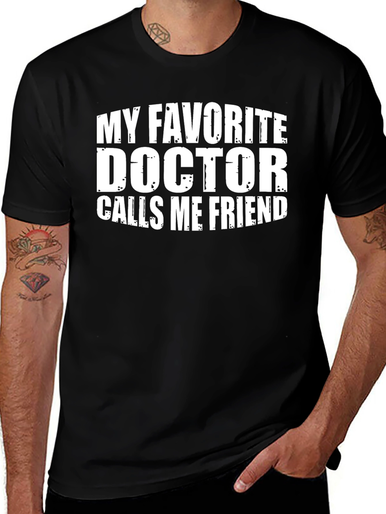 My Favorite Doctor Friend Tee - Black
