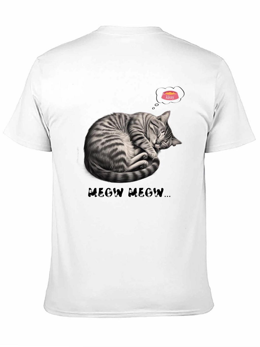 Cute Cat Nap Graphic Tee - Meow Meow T-Shirt