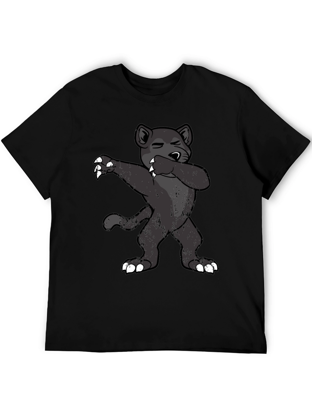 Dabbing Cartoon Black Panther T-Shirt