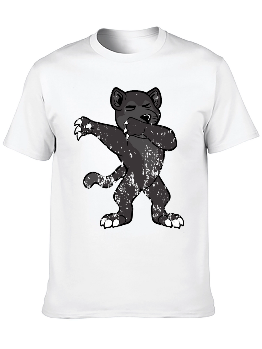 Dabbing Cartoon Black Panther T-Shirt