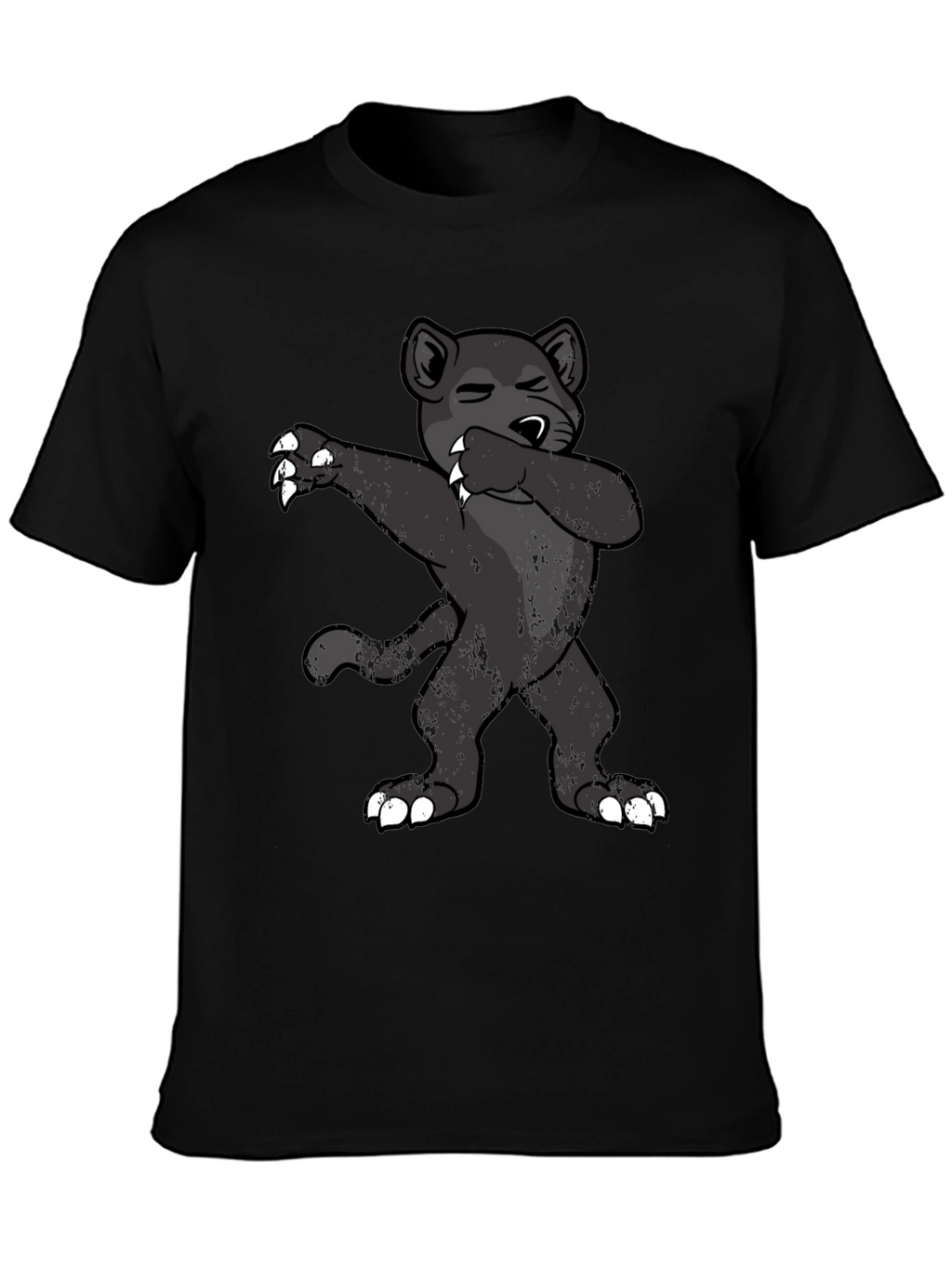 Dabbing Cartoon Black Panther T-Shirt