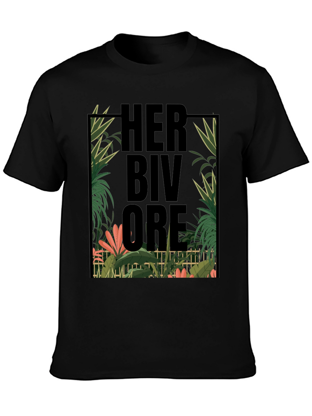Herbivore Tropical Graphic Black T-Shirt