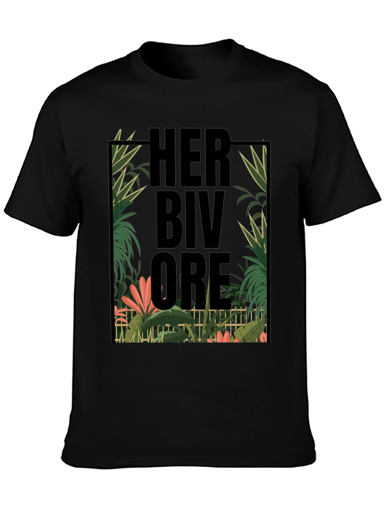 Herbivore Tropical Graphic Black T-Shirt