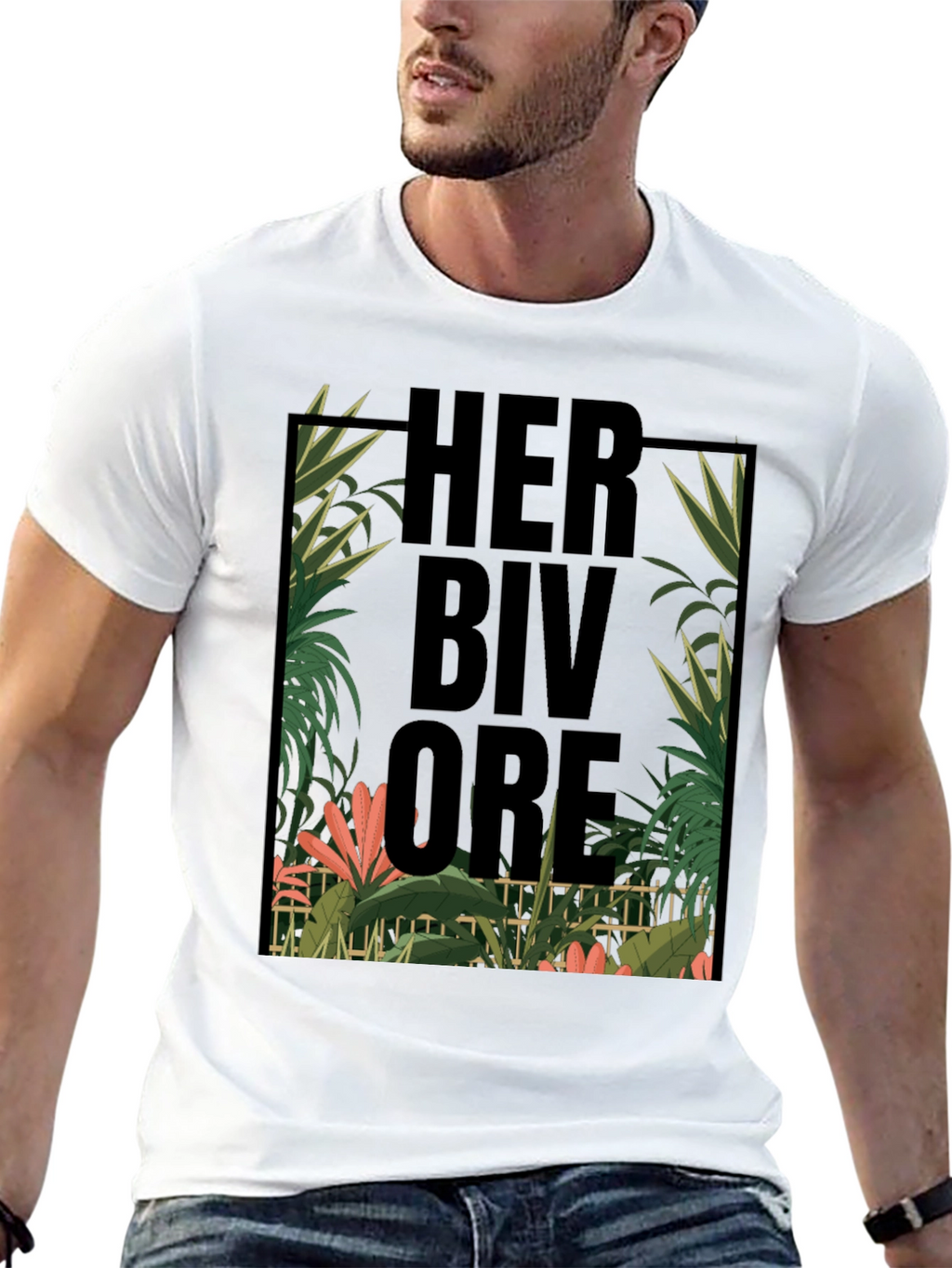 Herbivore Tropical Graphic Black T-Shirt