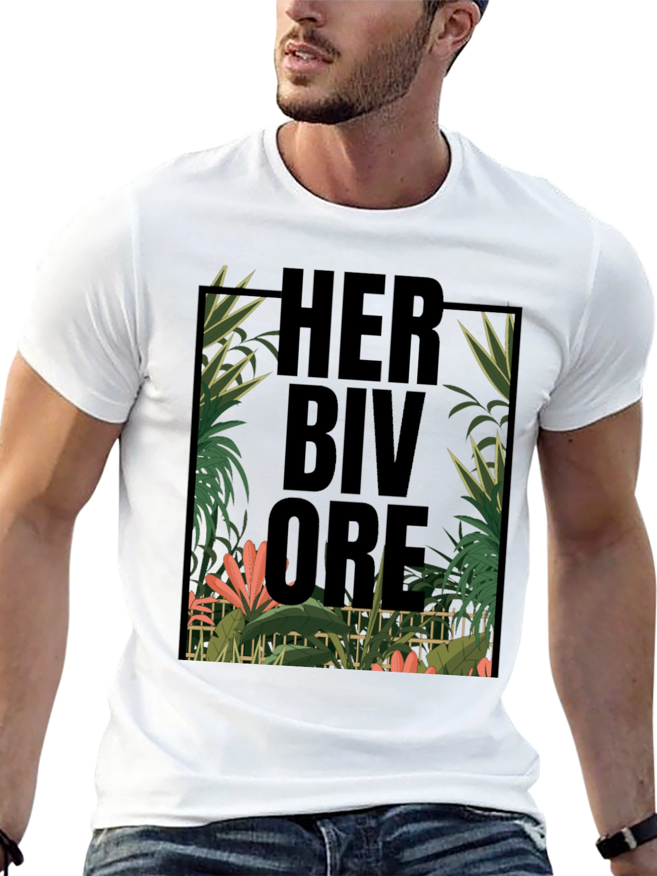 Herbivore Tropical Graphic Black T-Shirt