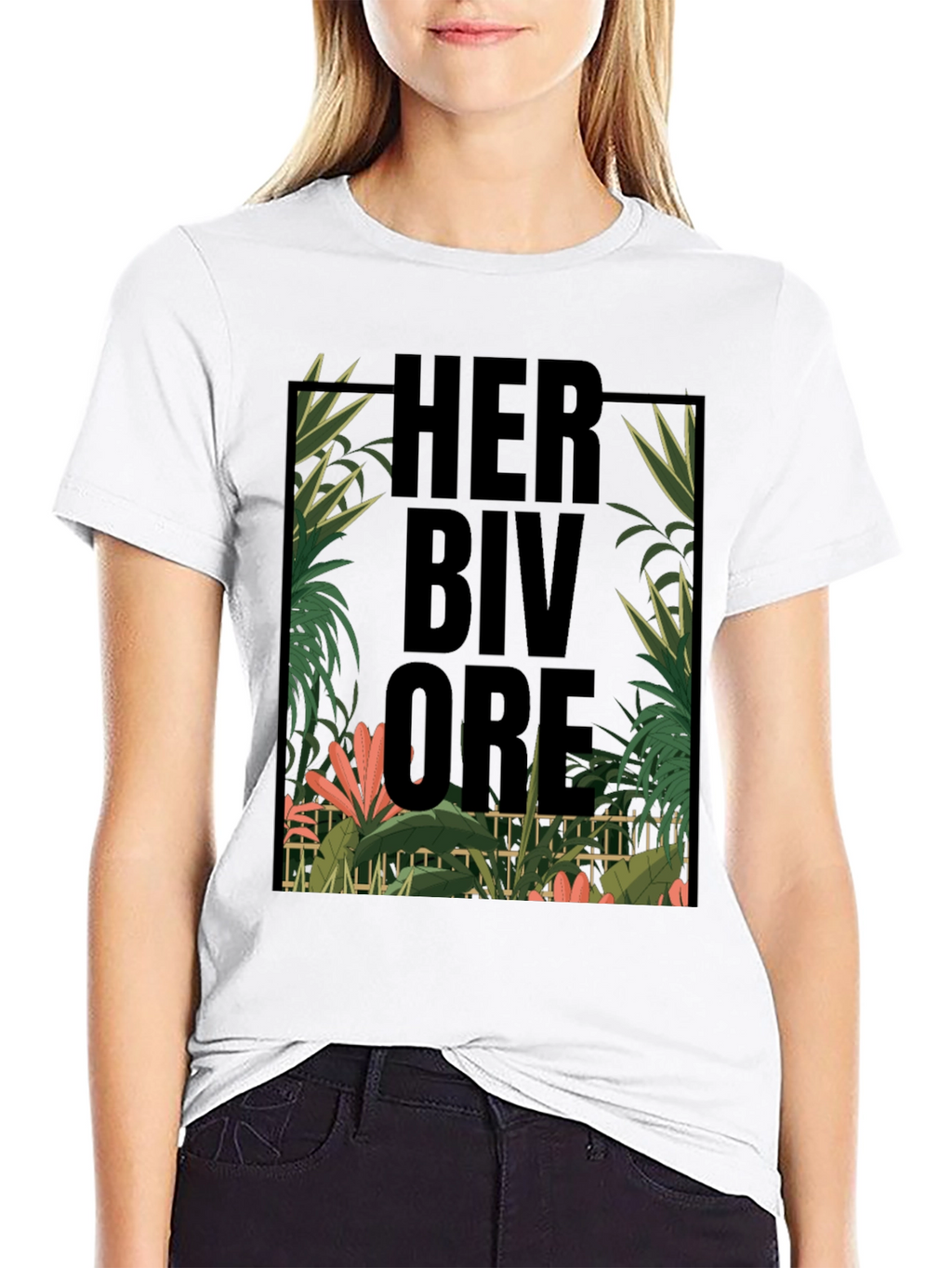 Herbivore Tropical Graphic Black T-Shirt