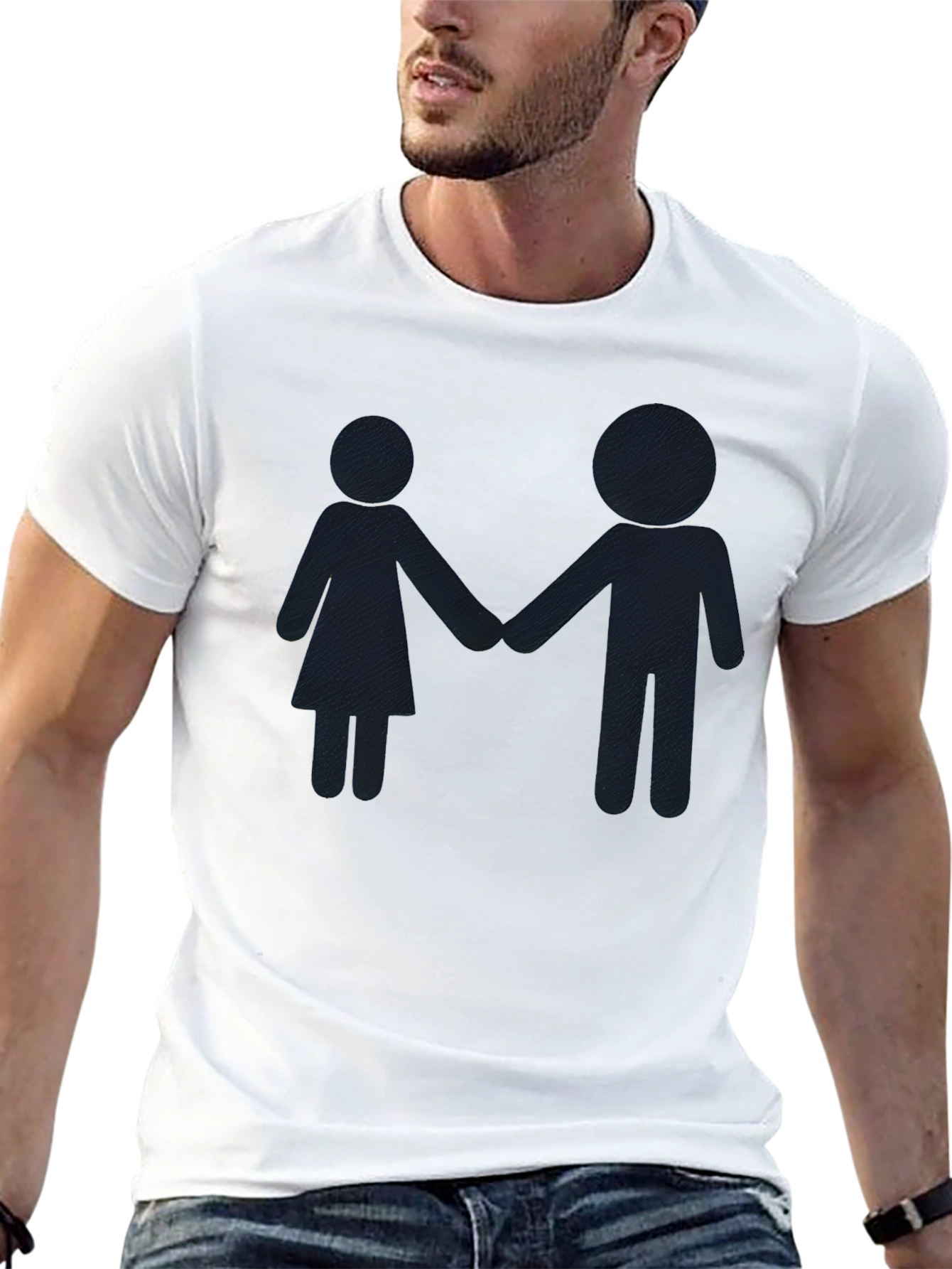 Couple Silhouette Black T-Shirt