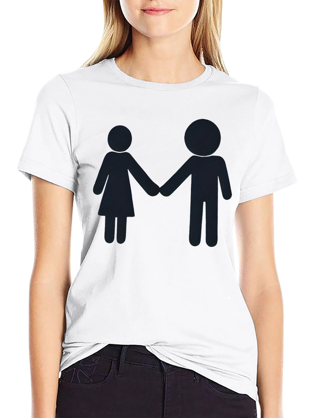 Couple Silhouette Black T-Shirt