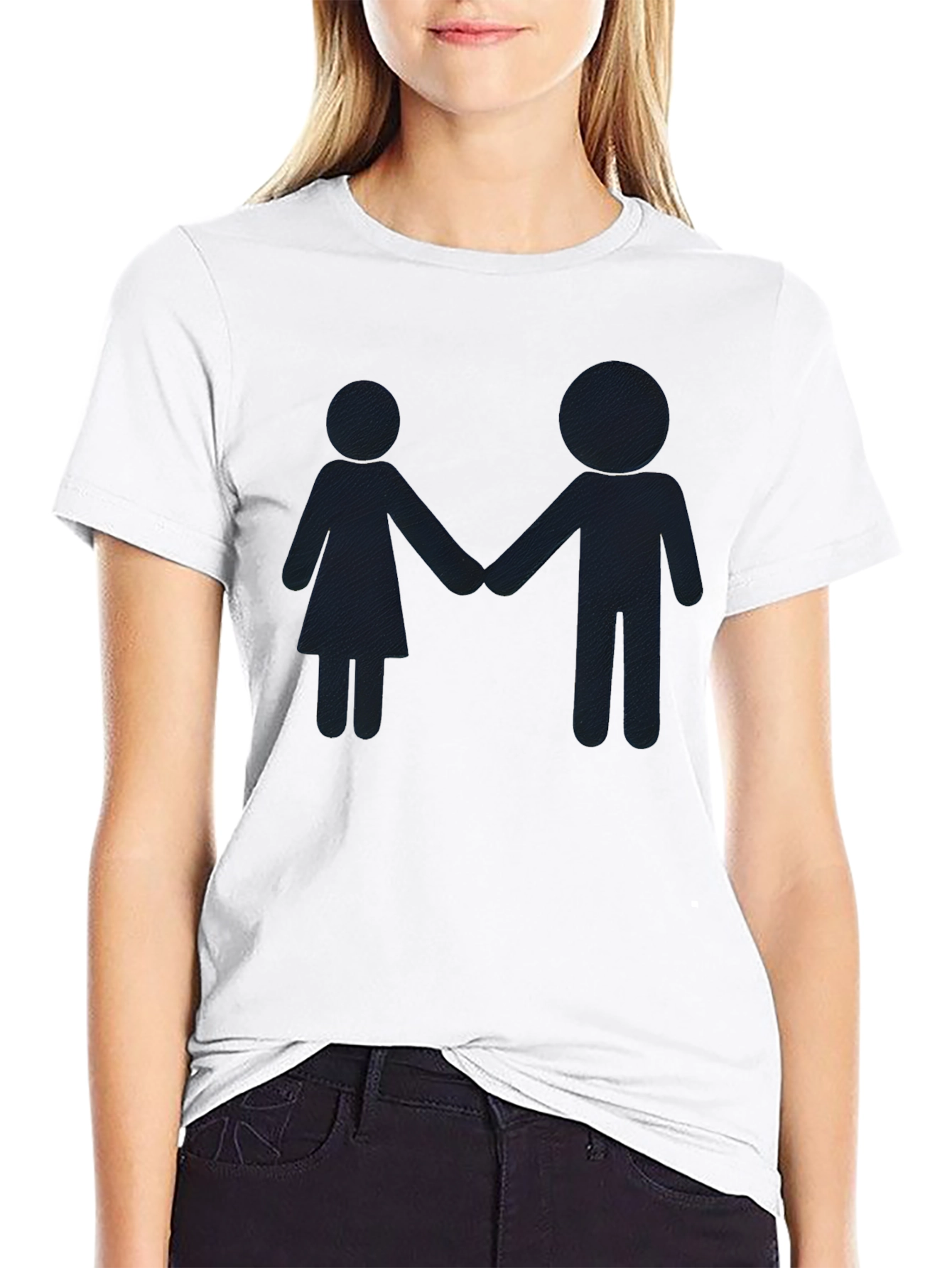 Couple Silhouette Black T-Shirt