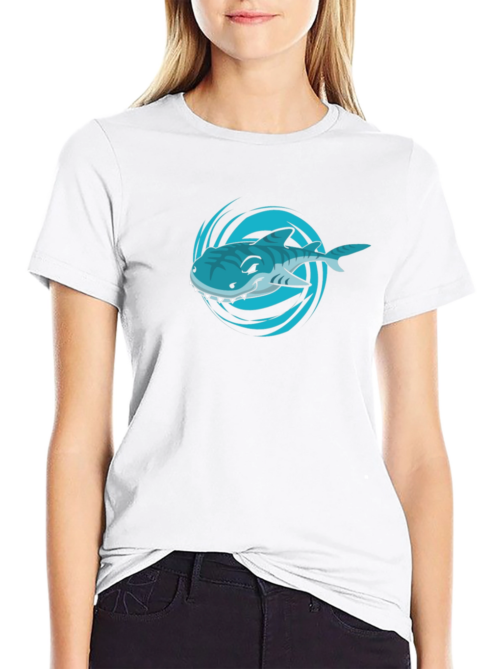 Shark Graphic T-Shirt - Mens Black Tee