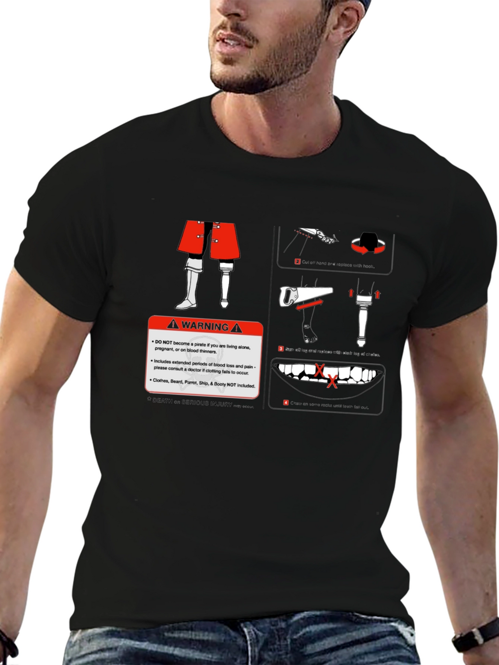 Pirate Warning Graphic T-Shirt