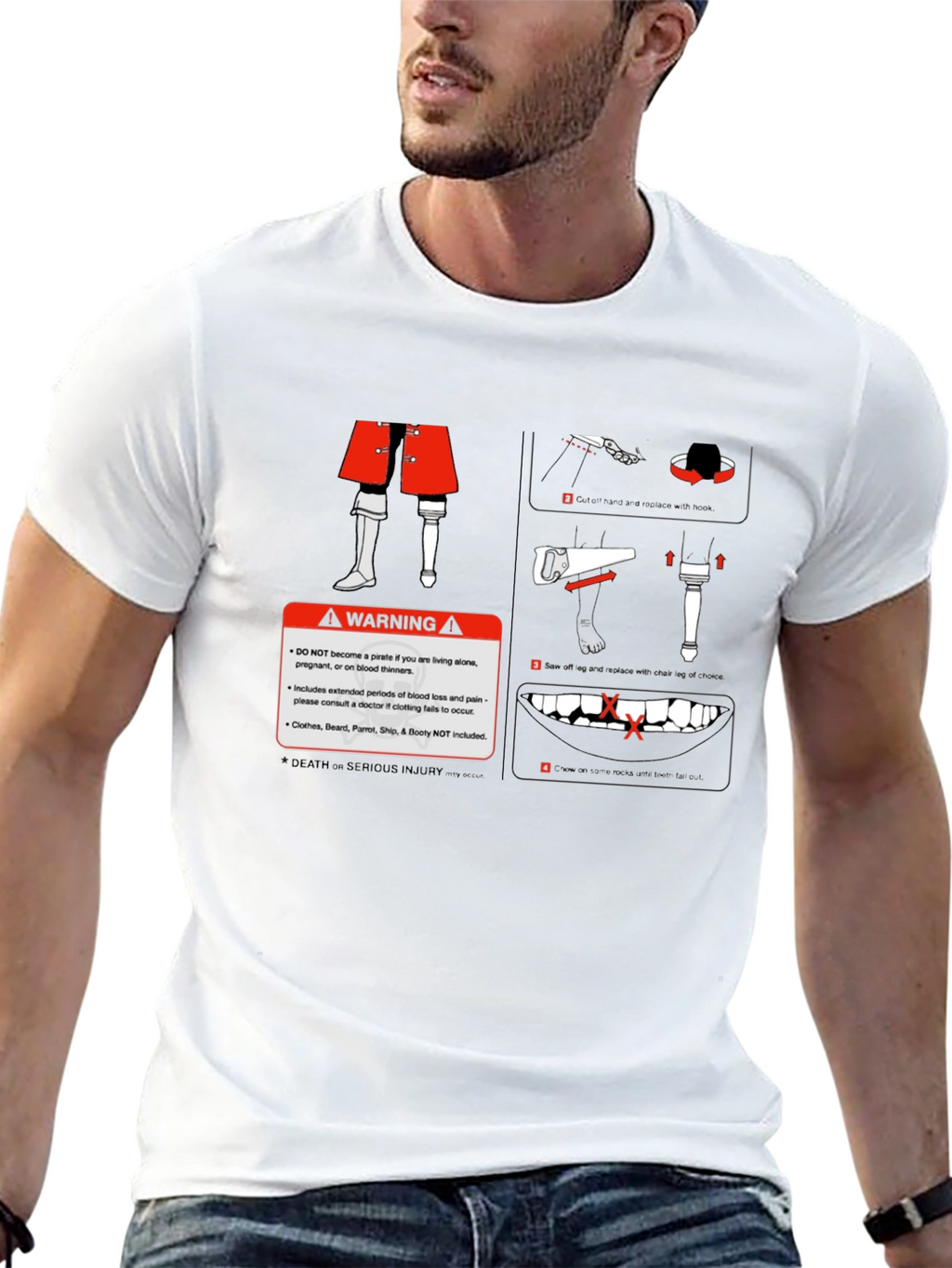 Pirate Warning Graphic T-Shirt