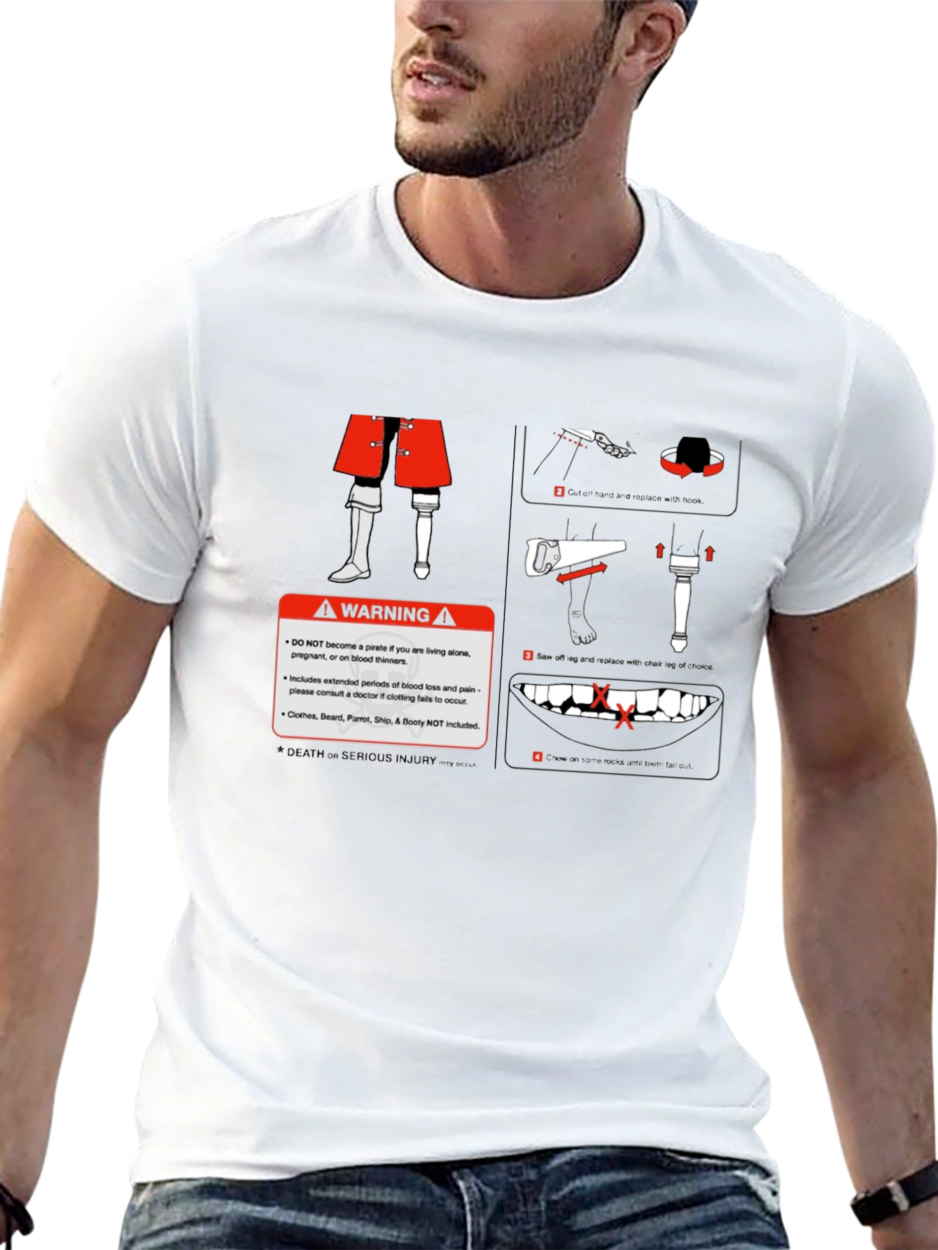 Pirate Warning Graphic T-Shirt