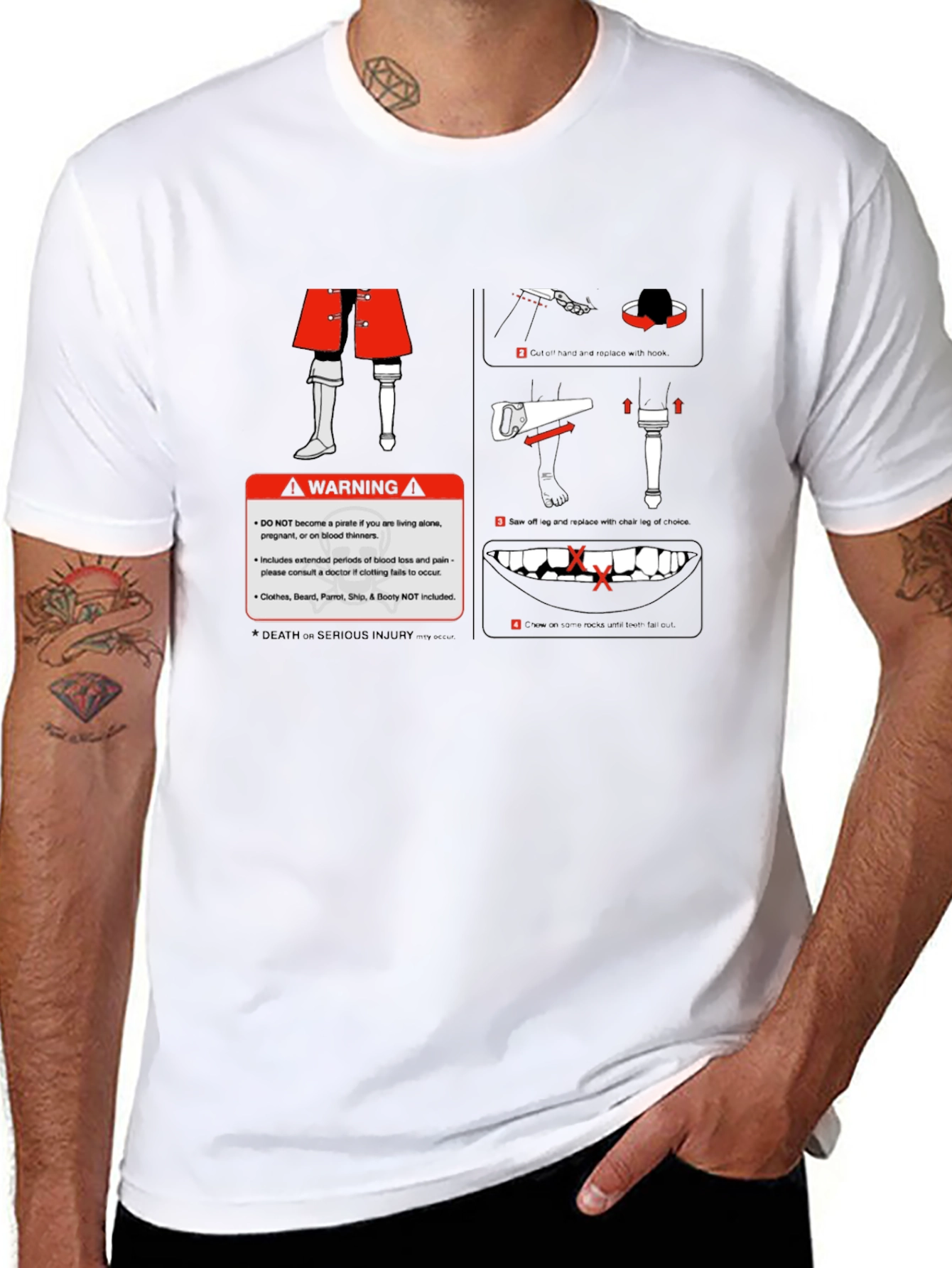 Pirate Warning Graphic T-Shirt