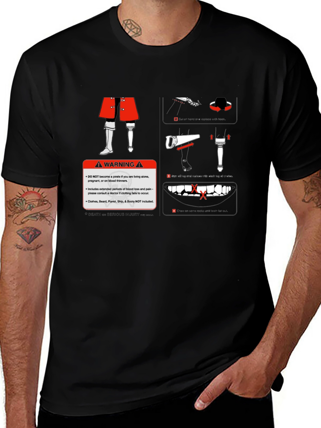 Pirate Warning Graphic T-Shirt