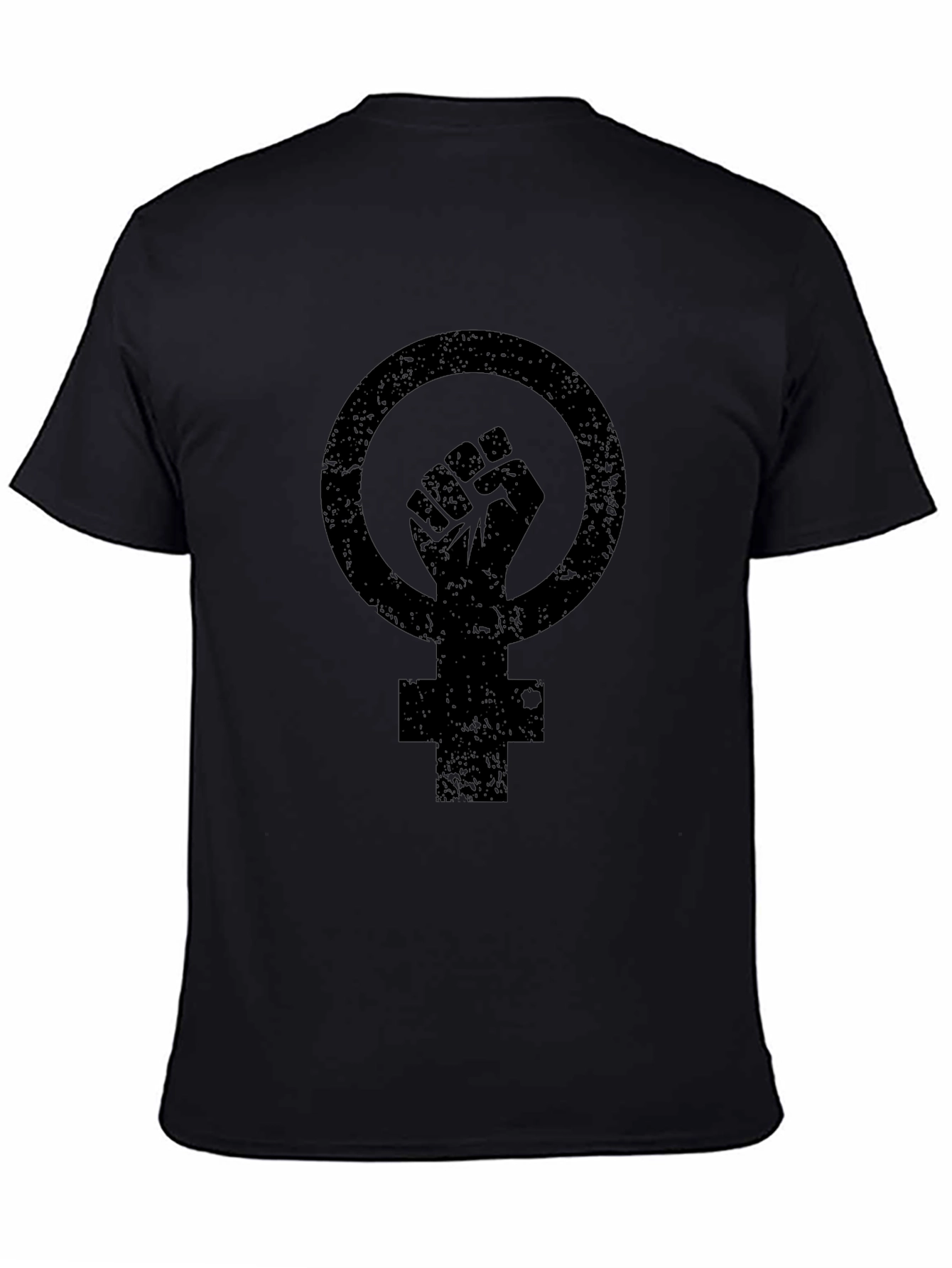Feminist Fist Symbol Black Graphic Tee