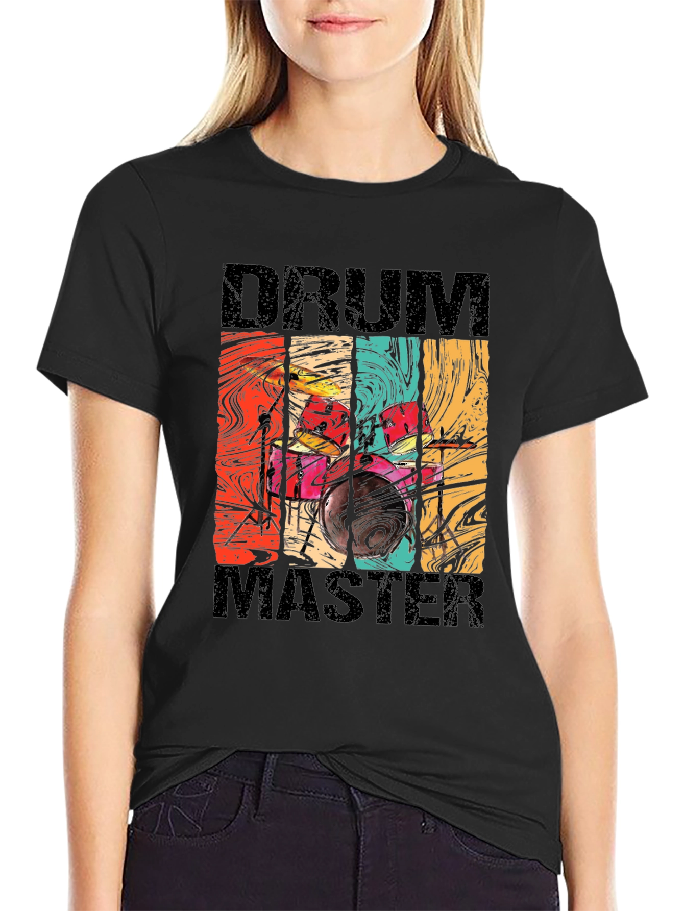 Drum Master Retro Style Graphic Tee