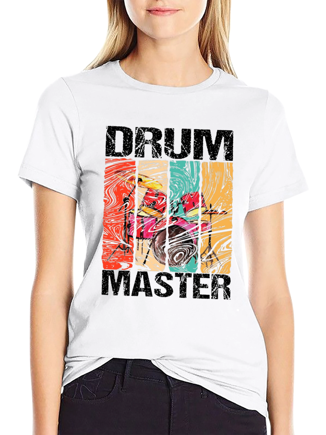 Drum Master Retro Style Graphic Tee
