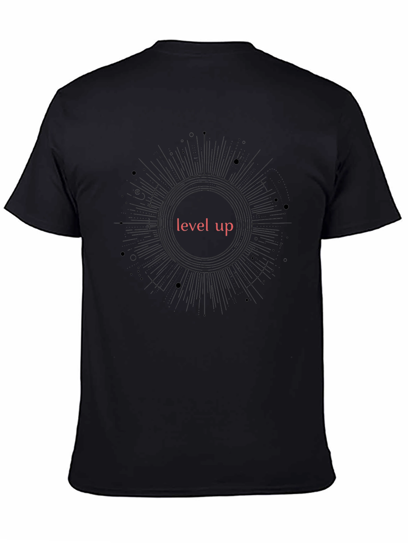 Level Up Graphic Tee - Stylish Black T-Shirt for Gamers