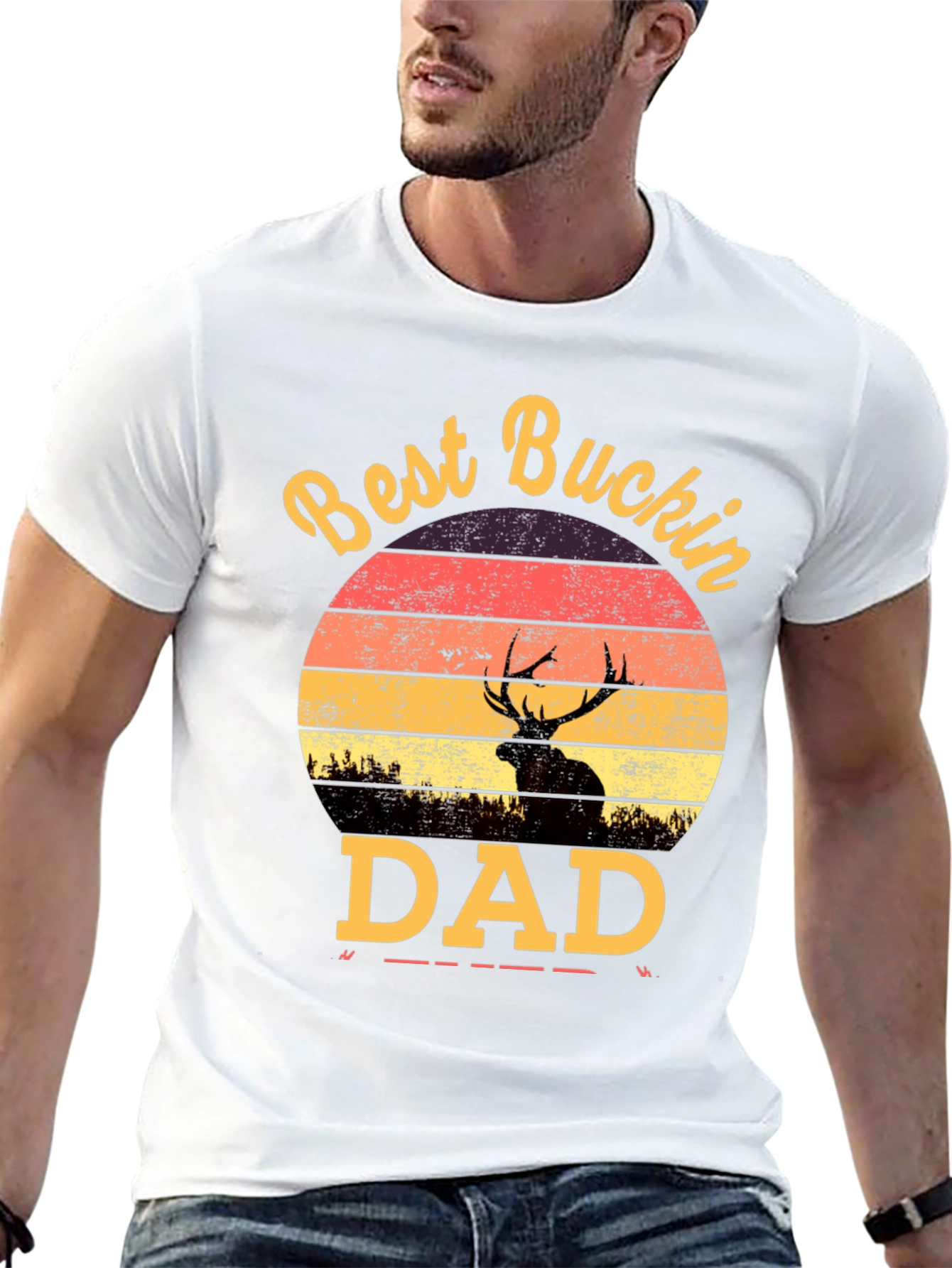 Best Buckin Dad T-Shirt - Hunting Fathers Day Gift