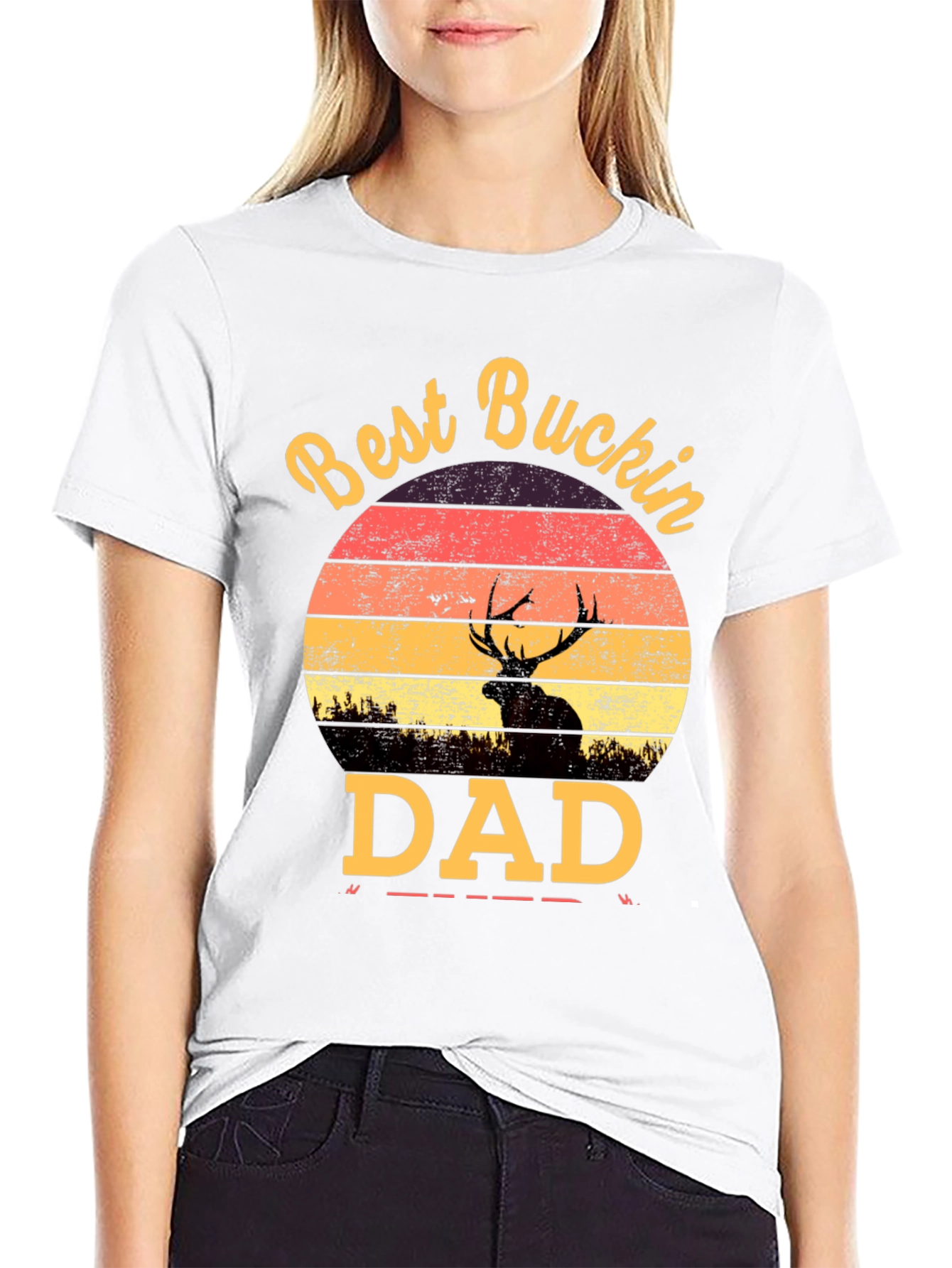 Best Buckin Dad T-Shirt - Hunting Fathers Day Gift