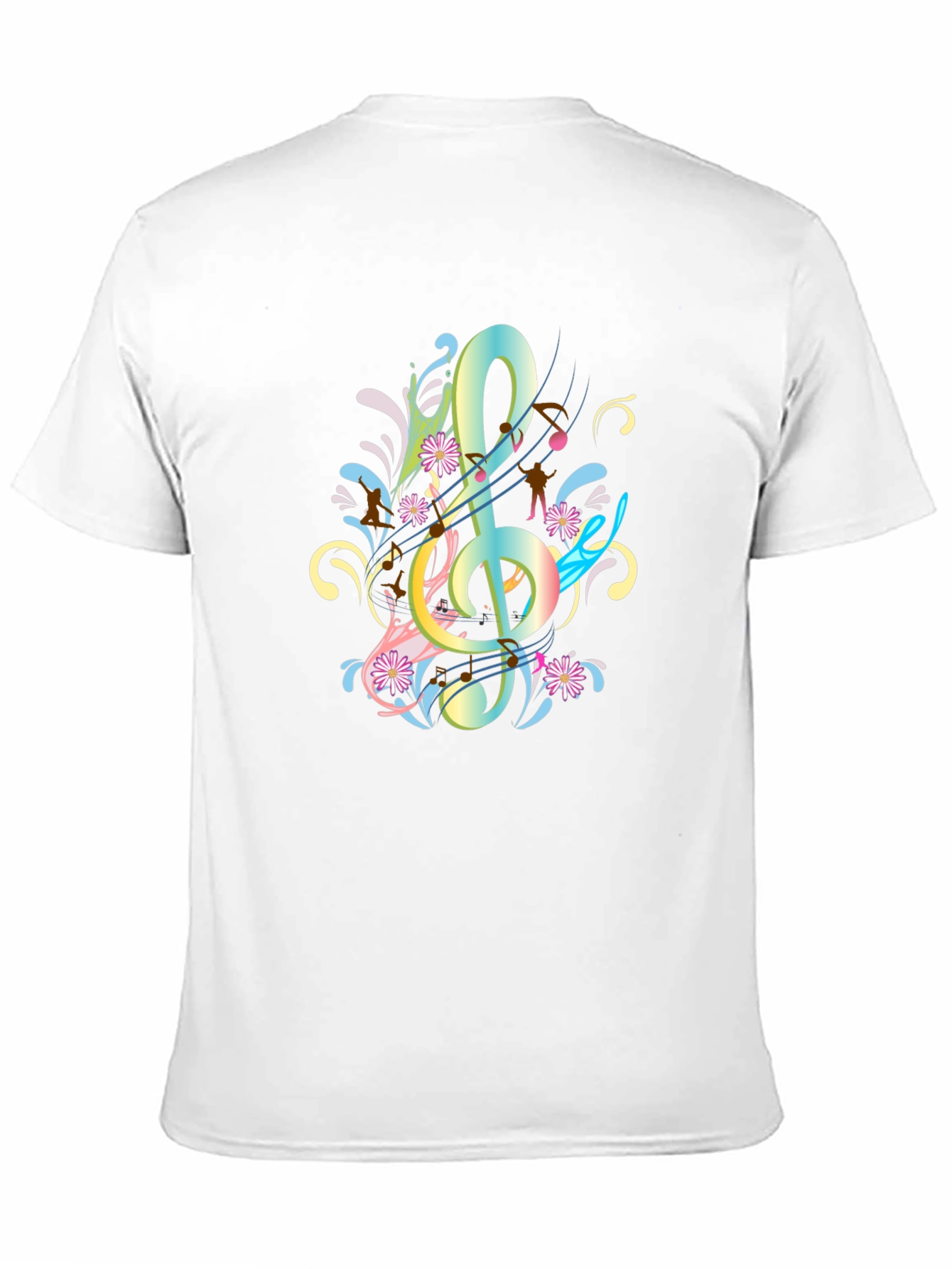 Musical Treble Clef Graphic Tee - Black