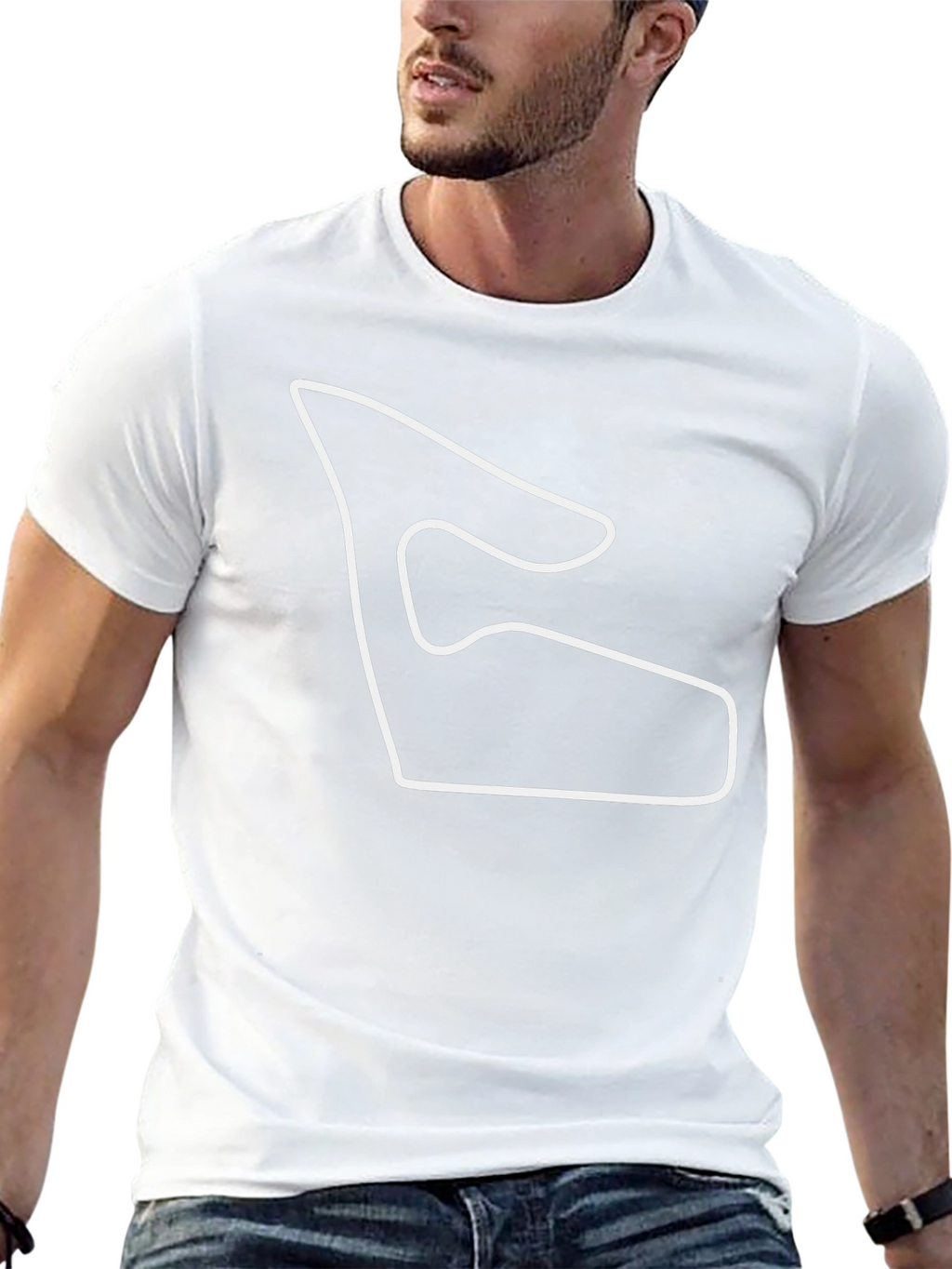Racing Circuit Outline Black Tee