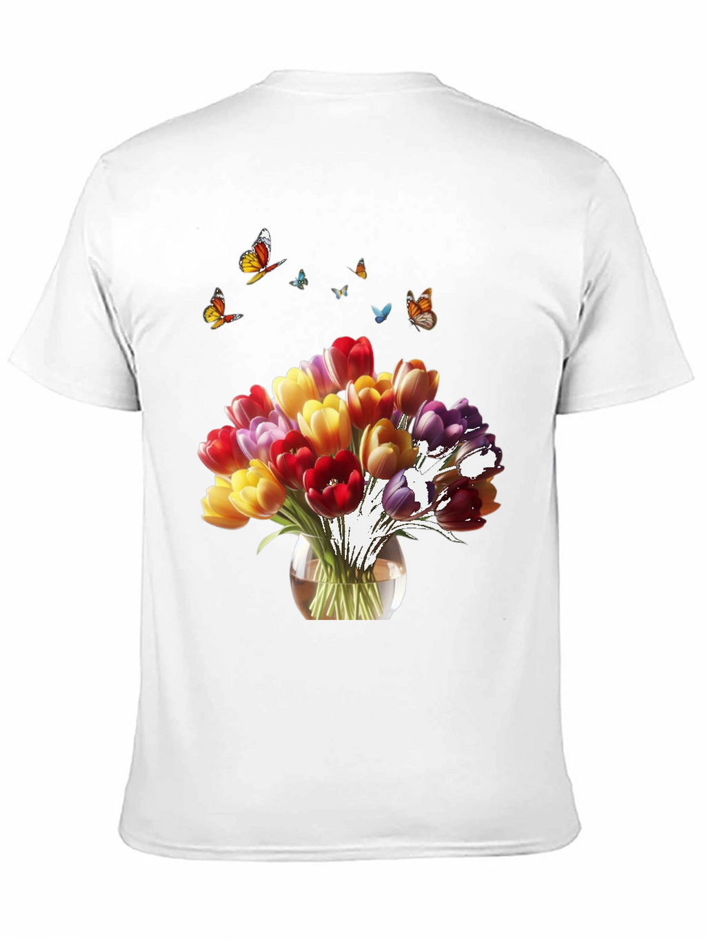 Floral Tulips & Butterflies T-Shirt