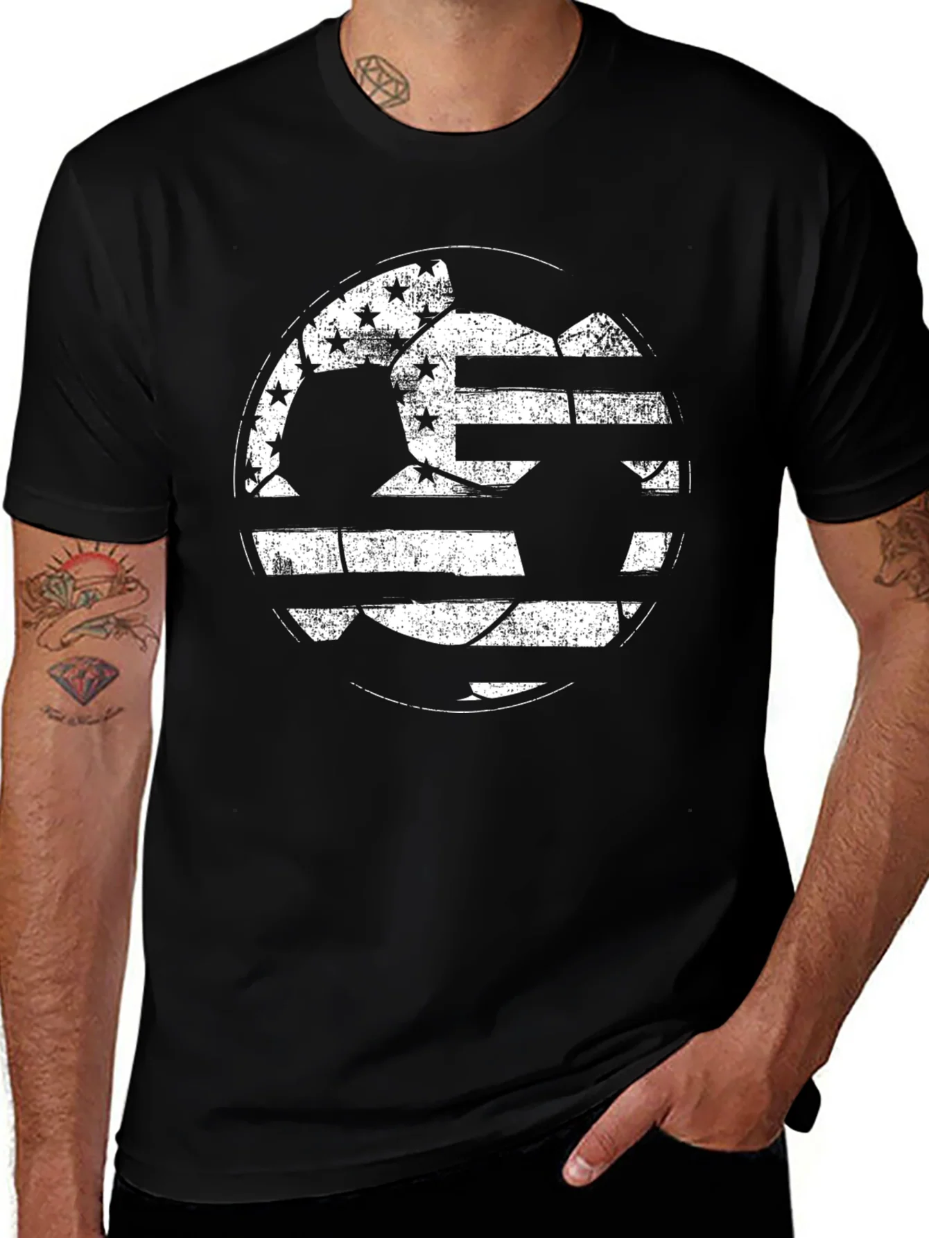 Soccer USA Flag Graphic T-Shirt
