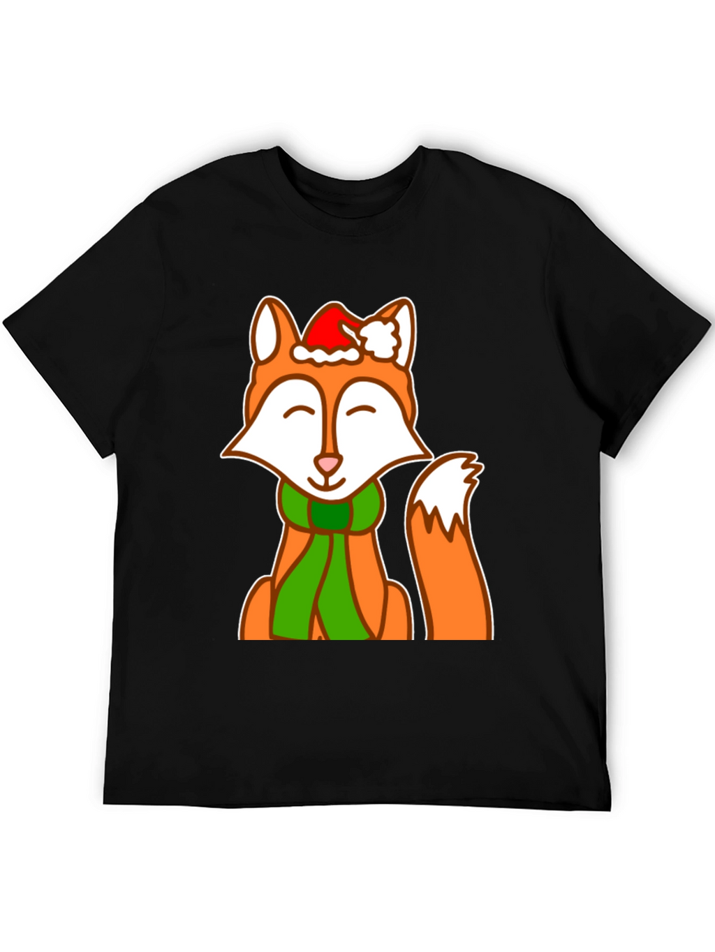 Festive Fox Graphic Tee - Holiday Cheer