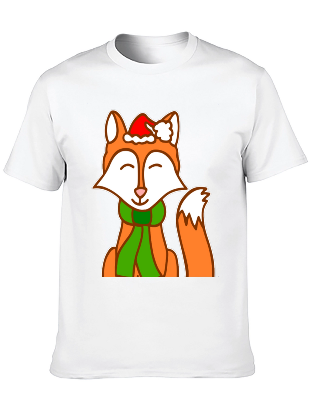 Festive Fox Graphic Tee - Holiday Cheer