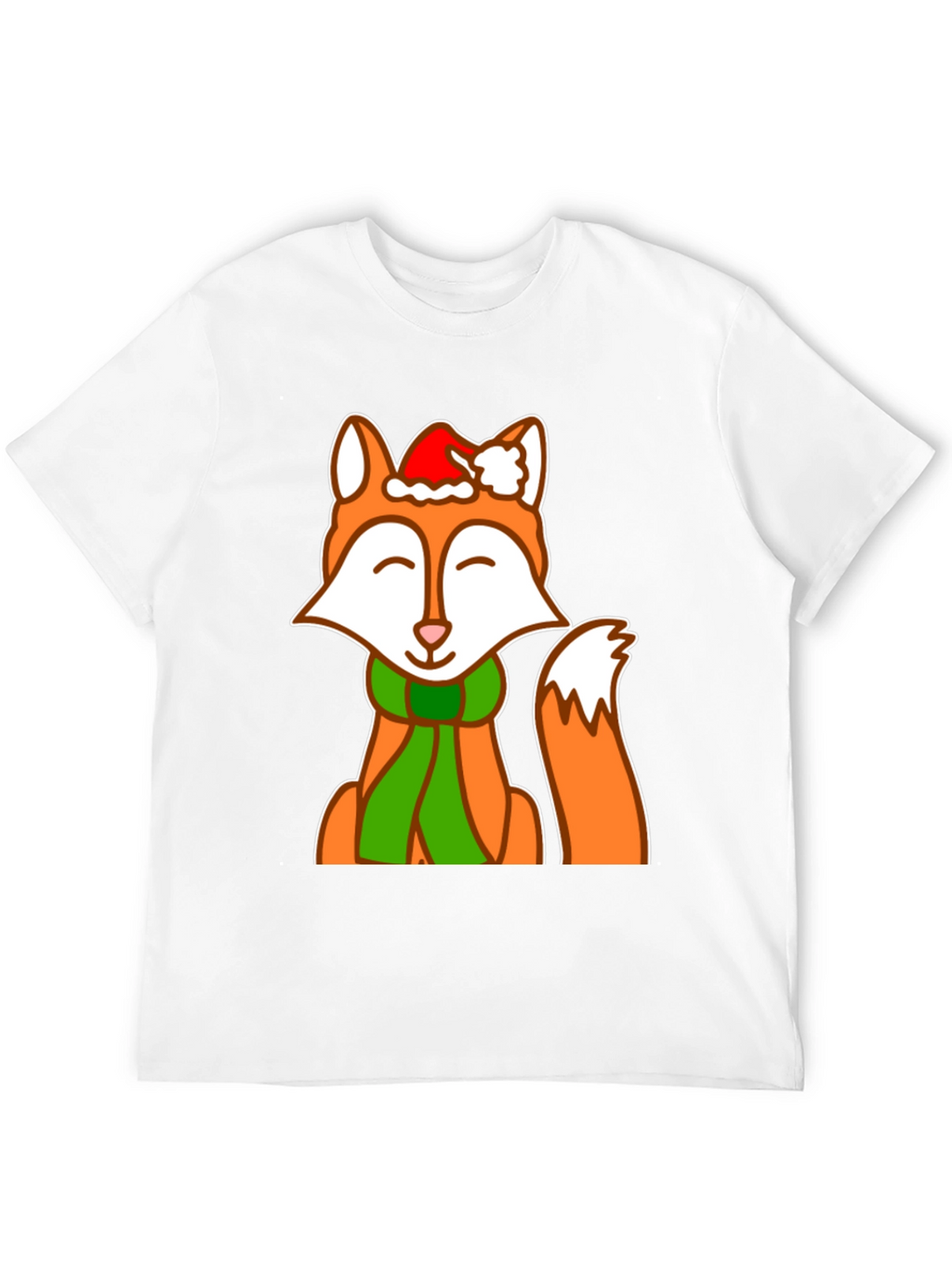 Festive Fox Graphic Tee - Holiday Cheer
